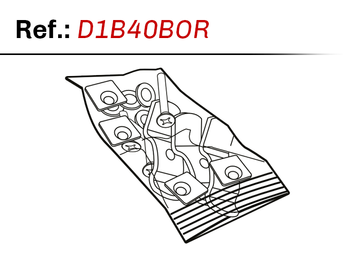 SHAD Large Plastic Baseplate w/ hardware (Ref. D1B59PAR+D1B40BOR)