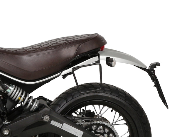 Satin black Ducati Scrambler saddlebag holder